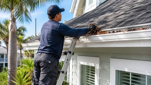 Gutter cleaning in Galveston